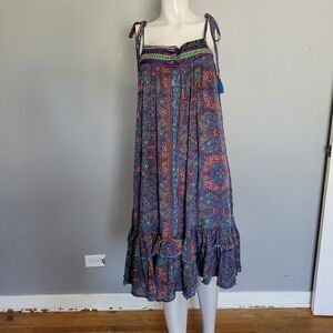 Karma Highway Paisley Print Embroidered Dress, VGUC, One Size